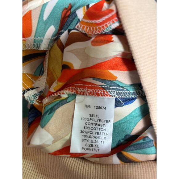 Good Times U.S.A Artsy Jacket Womens Size XL Multicolor Geometric Full Zip NEW - Picture 4 of 7